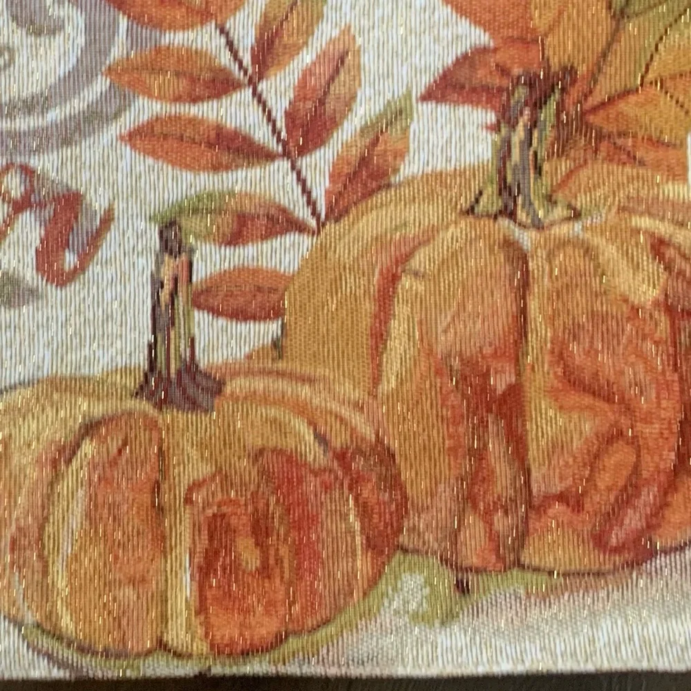 4 Fall Thanksgiving Harvest Placemats - Orange  Leaves with gold fleck